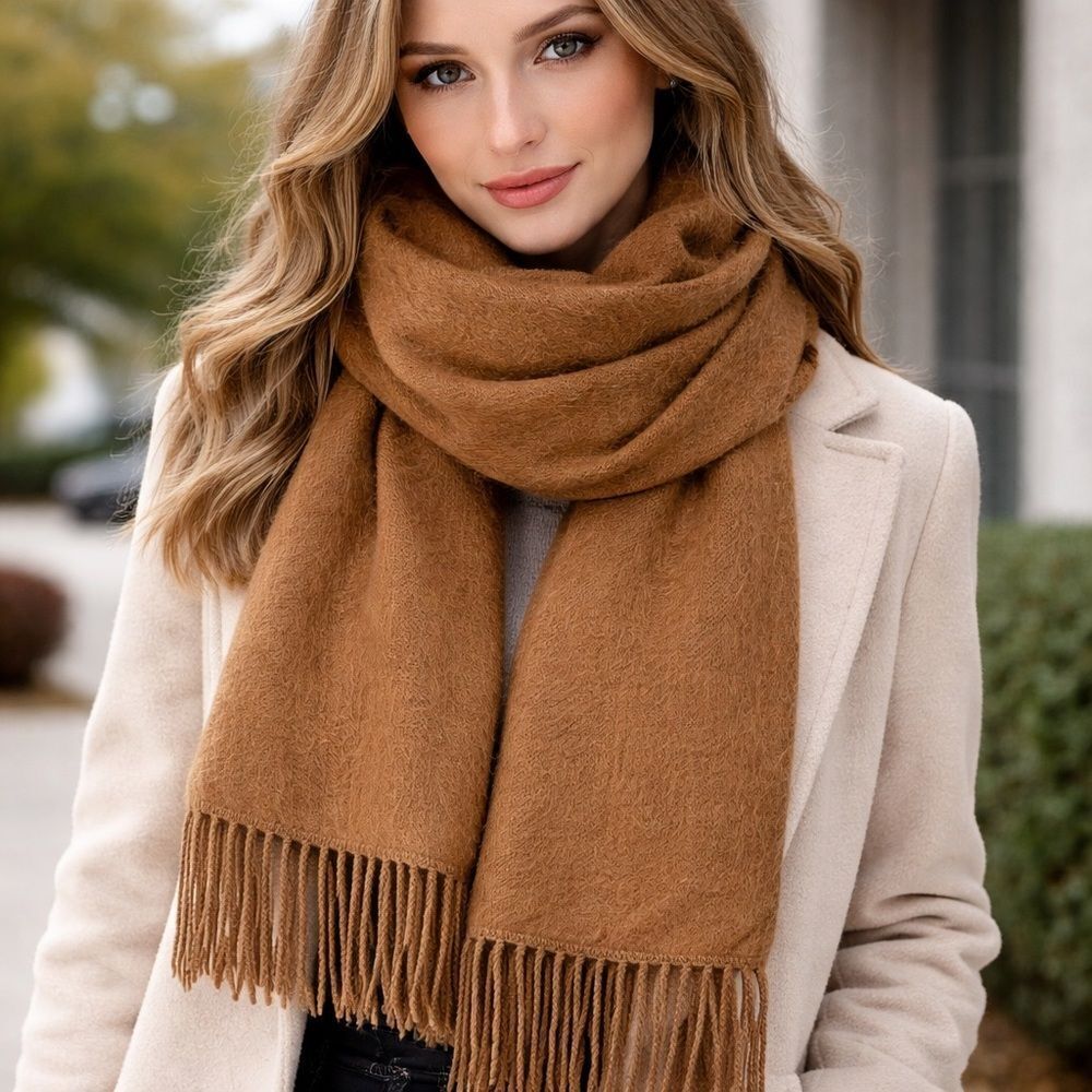 Alpaca Camargo Scarf – Luxuriously Soft Camel Alpaca Blend